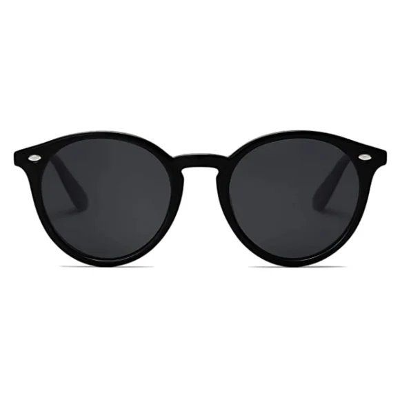 💫Black Round Polarized Sunglasses for Women Men Classic Vintage - Picture 3 of 3